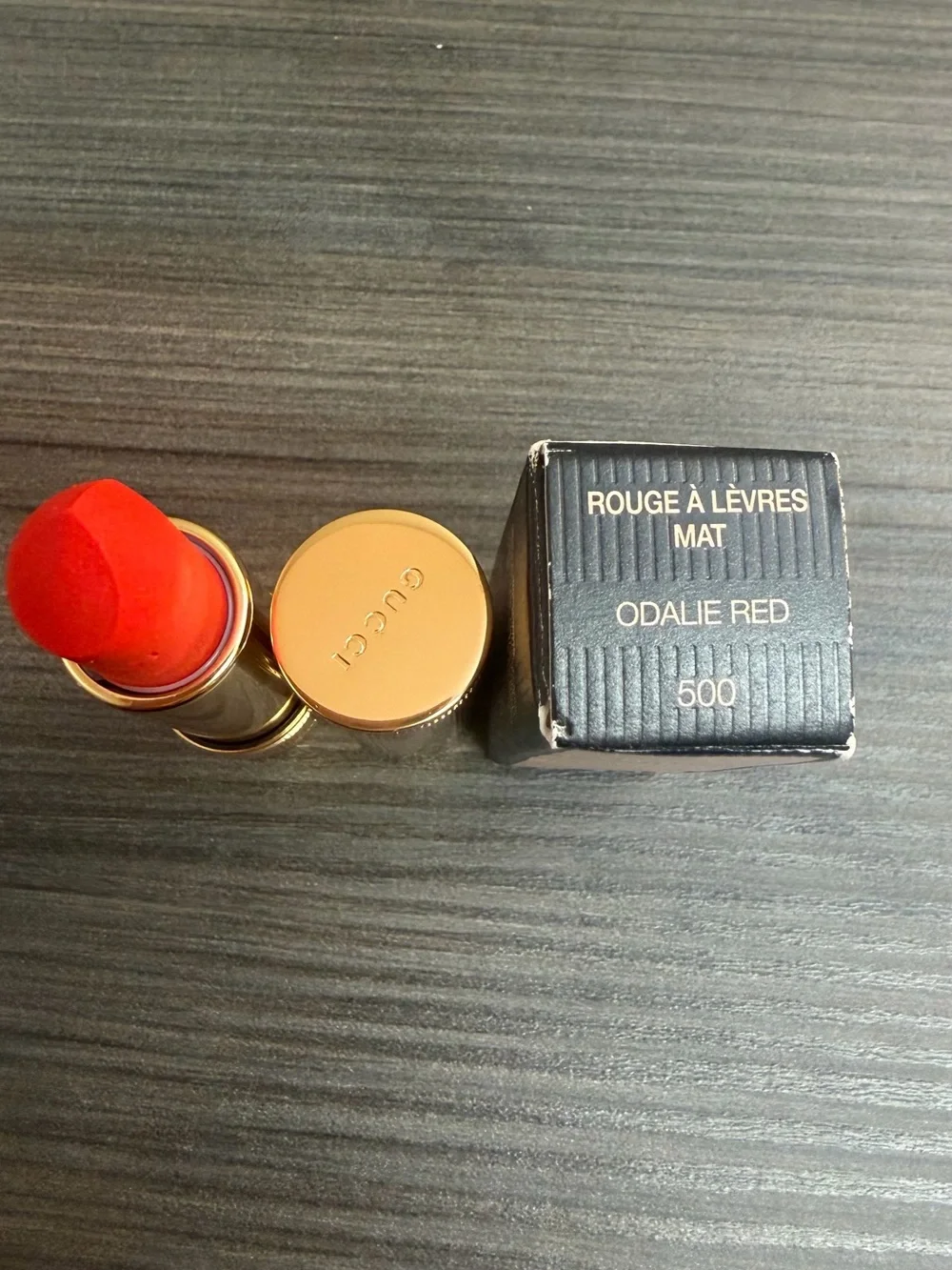 Gucci Vibrant Red Lipstick in Luxe Gold Tube